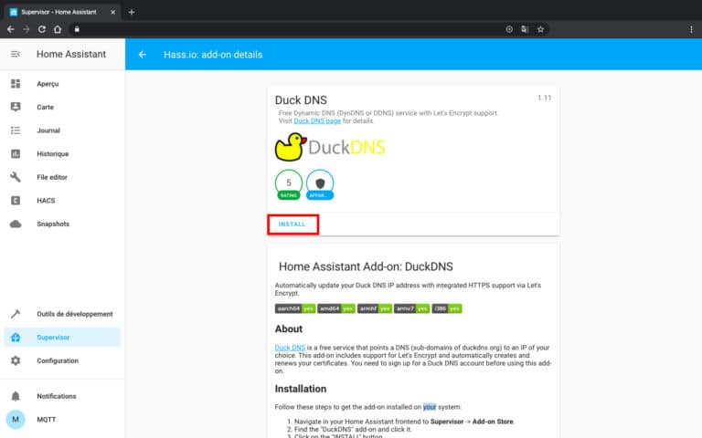 Duck dns home assistant настройка