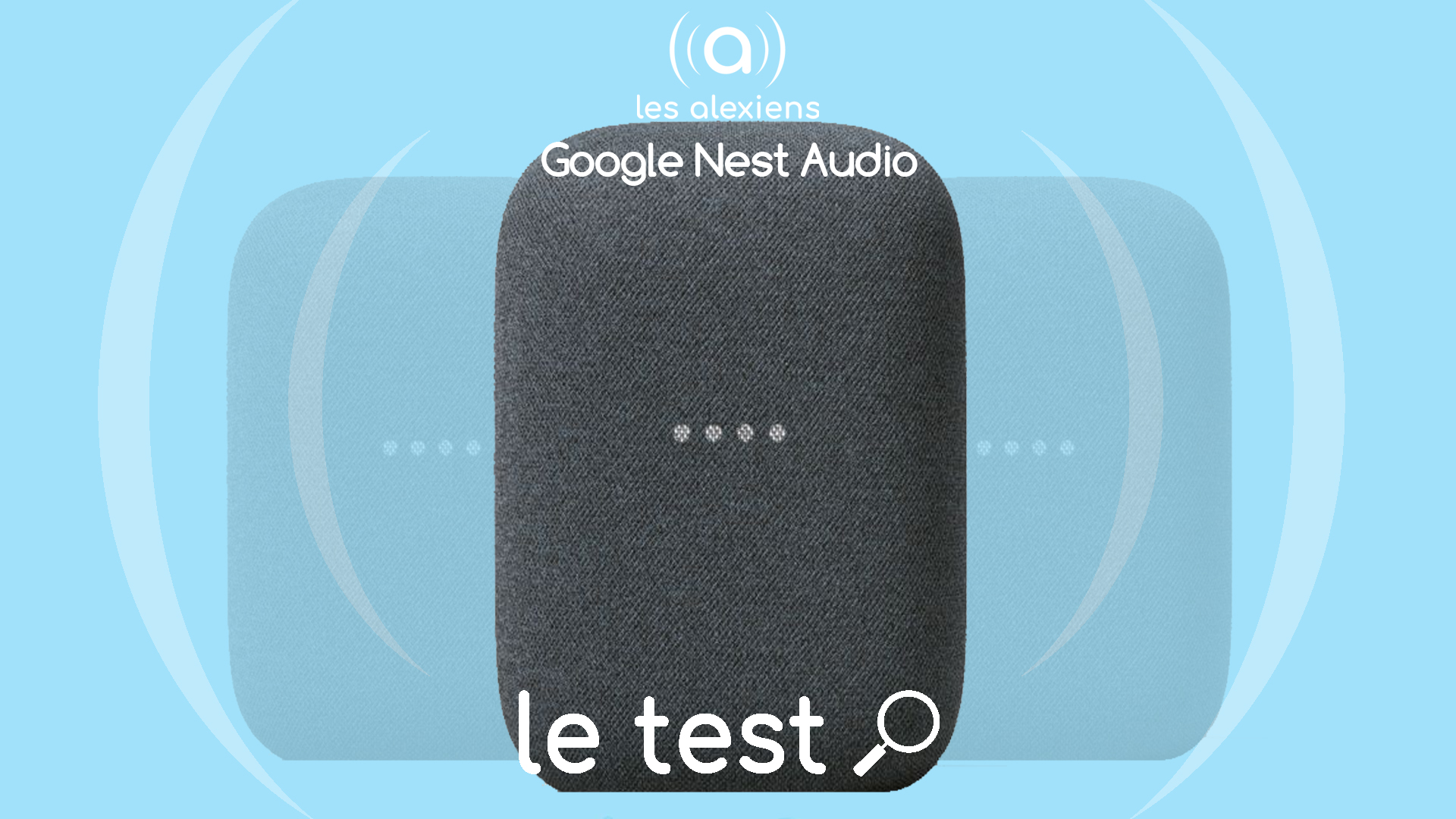 GOOGLE Assistant vocal Google Nest audio Galet Gris clair