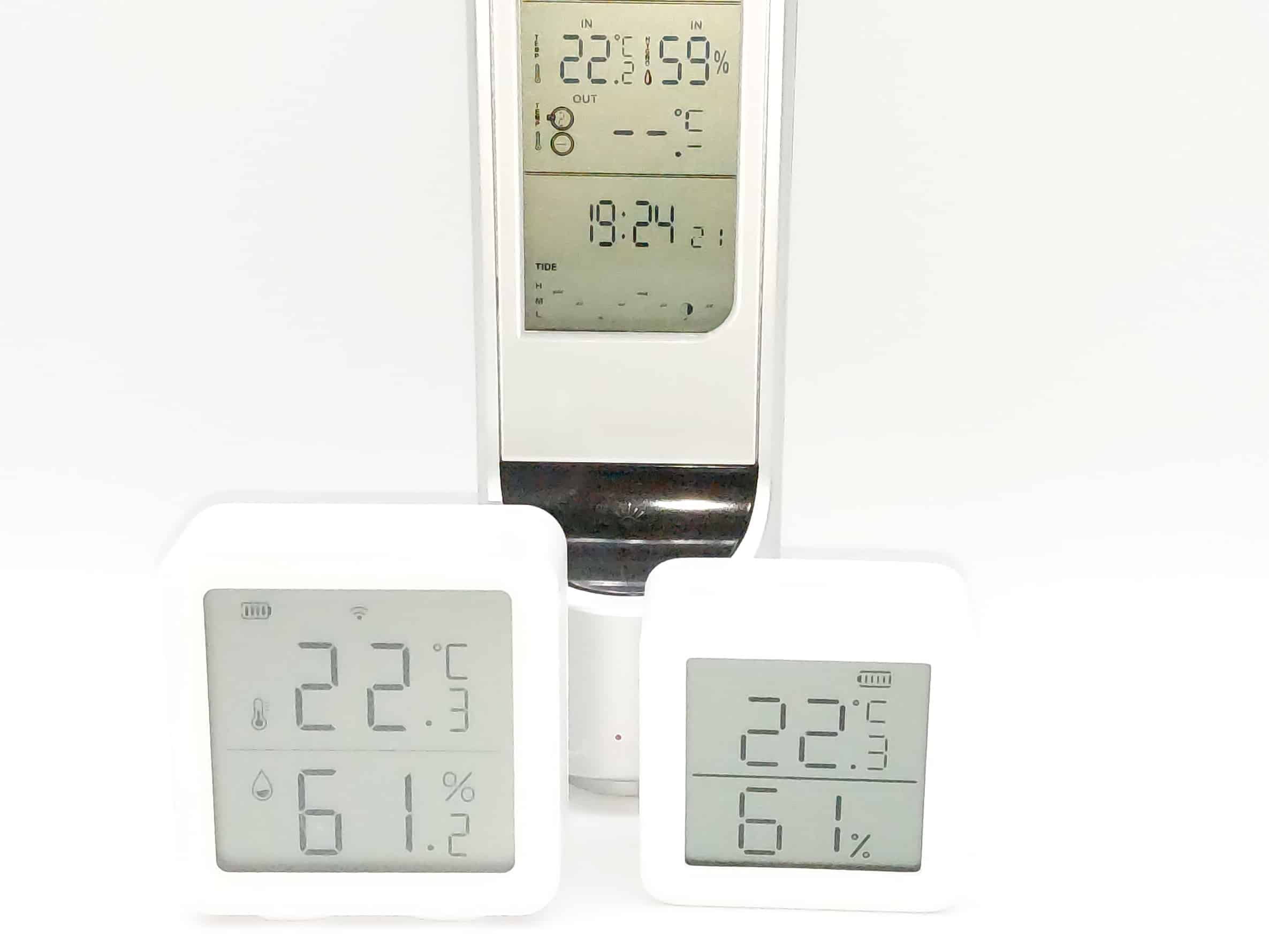 Capteur de température et d'humidité compatible avec Tuya WiFi et  Bluetooth, capteur de thermomètre et hygromètre pour Alexa Google Home  Smart Life