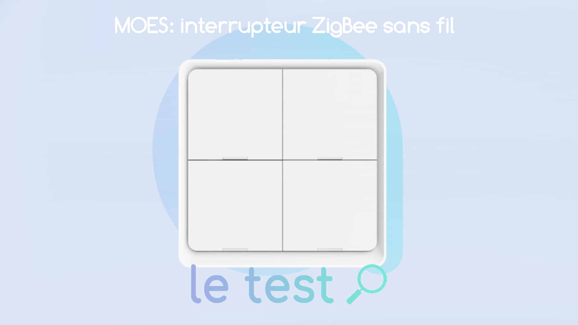 MOES - Interrupteur intelligent sans fil sans piles Zigbee 3 boutons