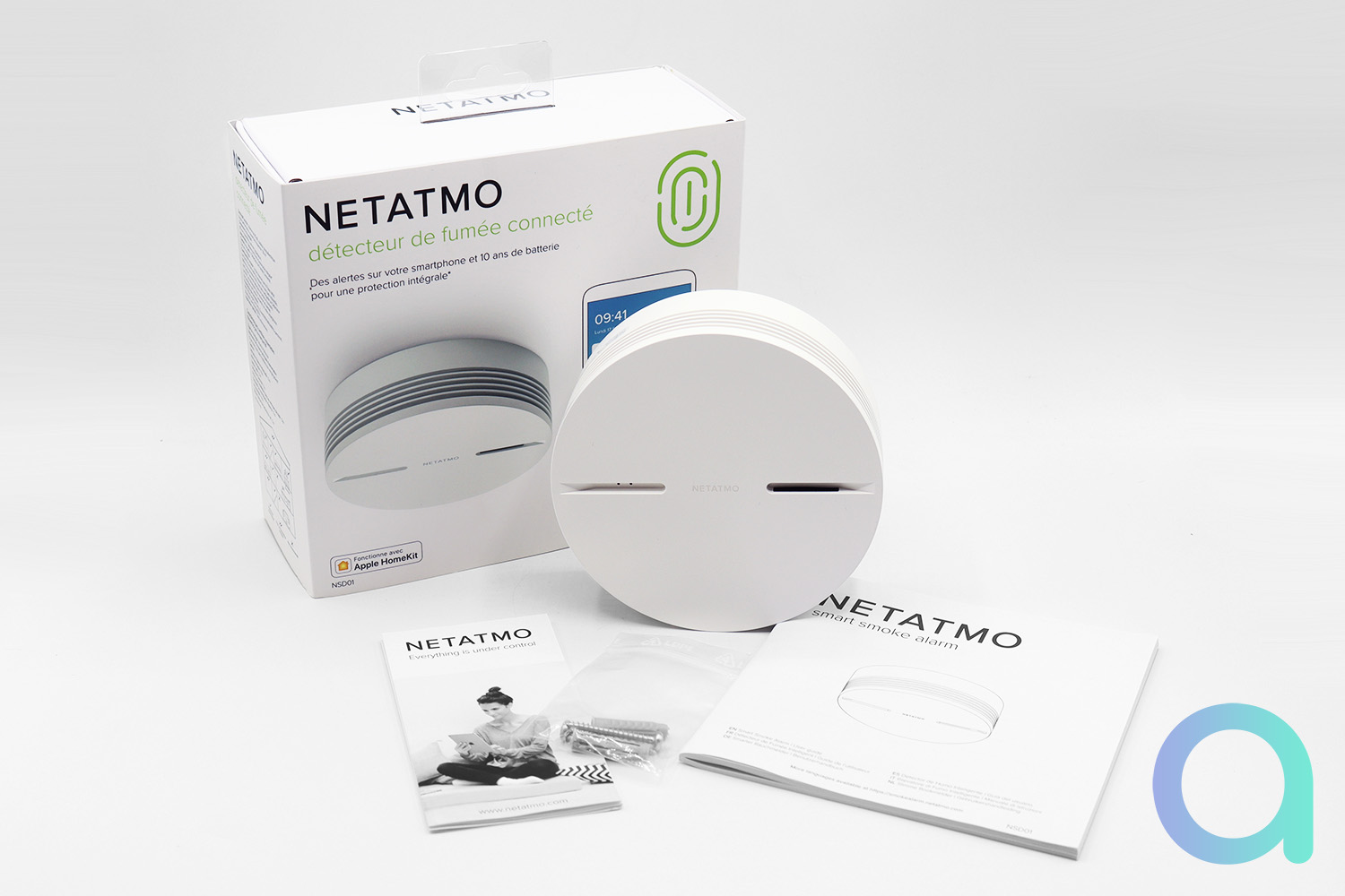 Netatmo NSA-PRO-FR, Détecteur de Fumée Intelligent et connecté Netatmo  avec alerte sur smartphone