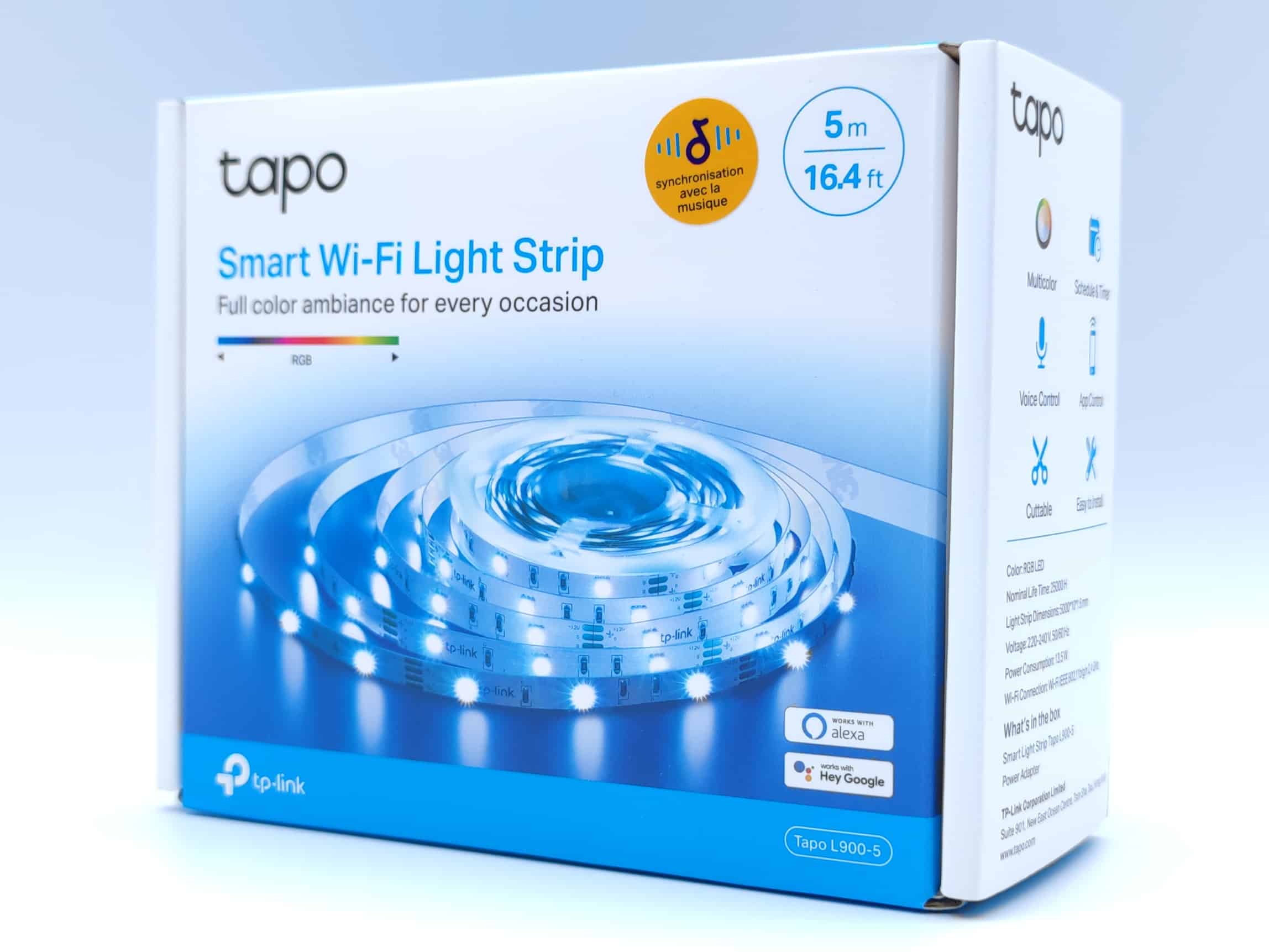 Test de la bande lumineuse (LEDs) Tapo L-900 de TP-Link