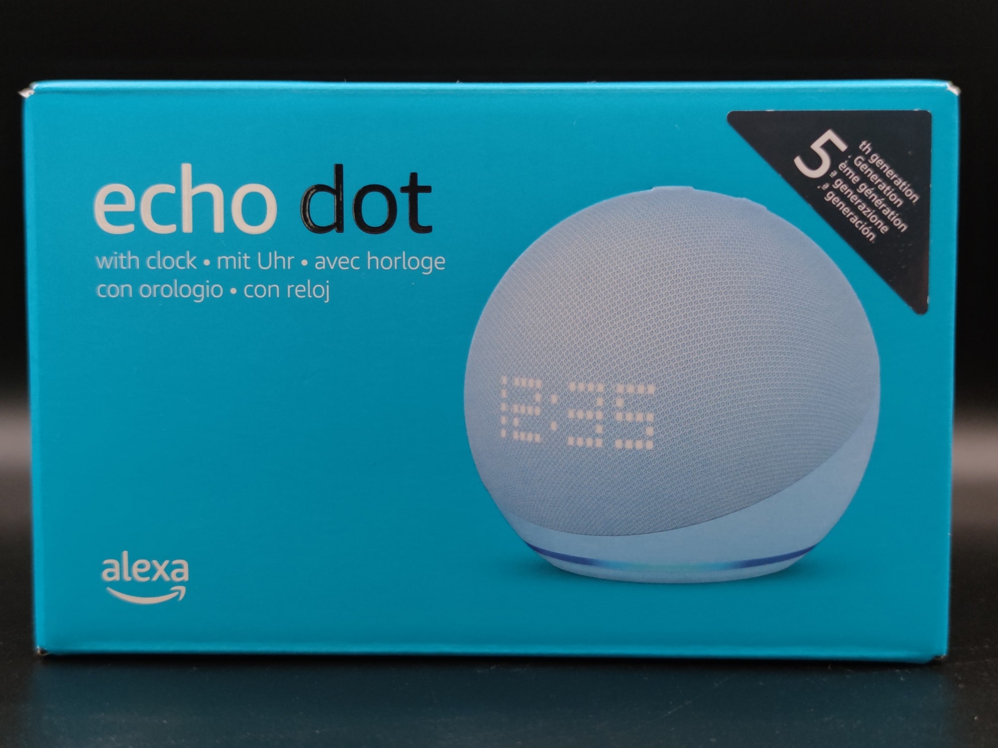 Echo Dot (5e génération, version 2022) avec horloge