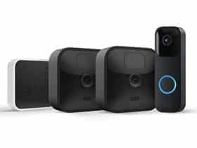 Blink Outdoor, Caméra de surveillance HD sans fil, résistante aux intempéries, Kit 2 caméra + Découvrez Blink Video Doorbell, Audio bidirectionnel, vidéo HD, Alexa intégré