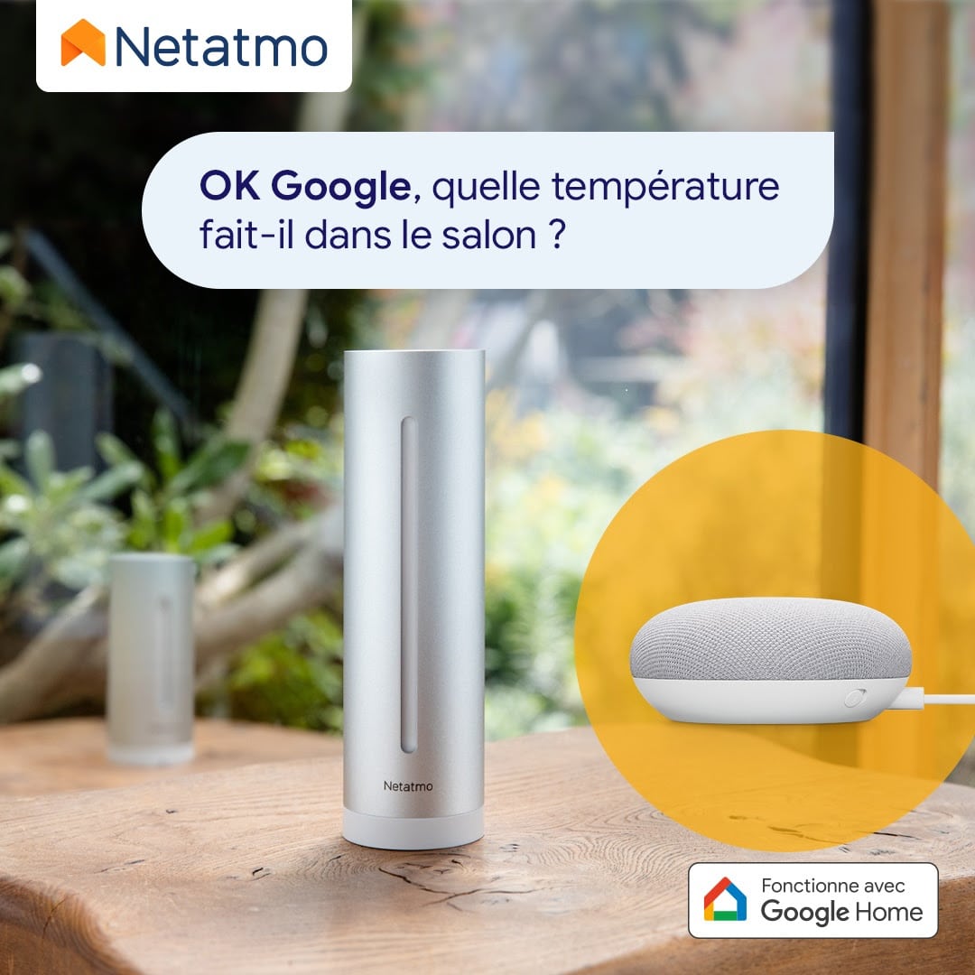 La station météo Netatmo devient compatible Google Home – Les Alexiens