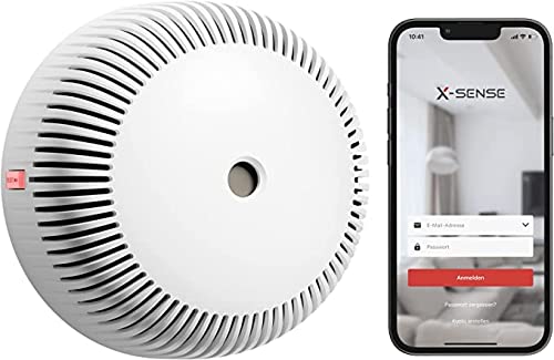 X-Sense Détecteur de Fumée Wi-FI avec Pile Remplaçable, Alarme