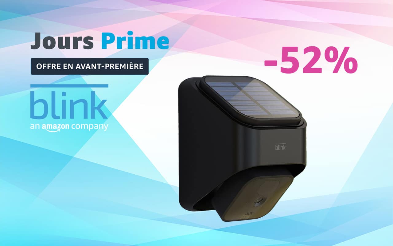 A l'occasion des Jours Flash Prime, Amazon propose 52% de remise sur sa caméra solaire Blink Outdoor