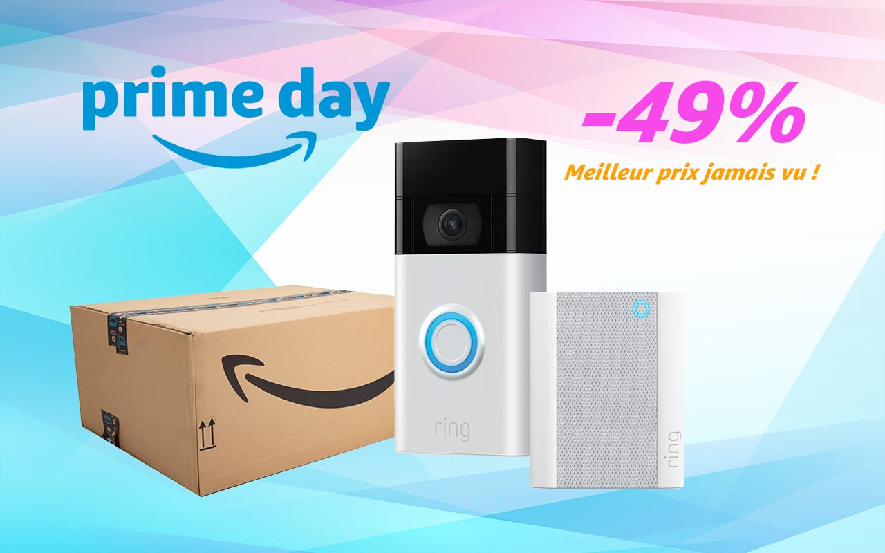 Amazon propose un intéressant pack Ring Doorbell + Chime pour Prime Day