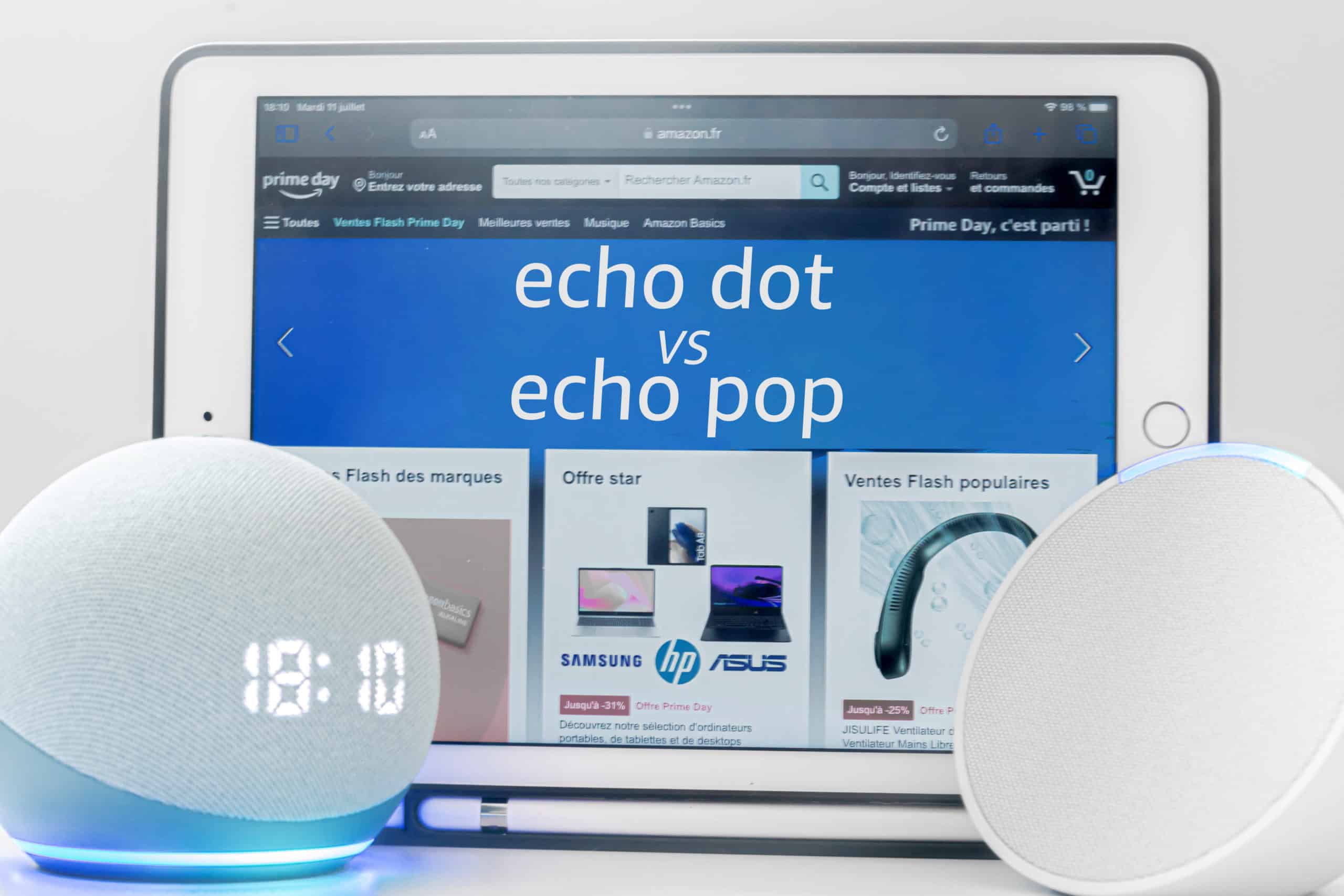 Echo Pop | Enceinte connectée Bluetooth et Wi-Fi compacte au son riche,  avec Alexa | Lavande
