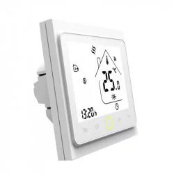 MOES - Thermostat Zigbee Blanc pour plancher chauffant électrique 16A (compatible Lidl Home, Smart Life, Zigbee2MQTT)
