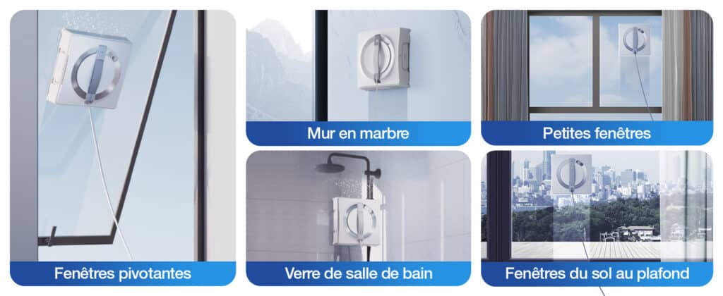 Les laveurs de vitre Ecovacs s'adaptent à différentes situations