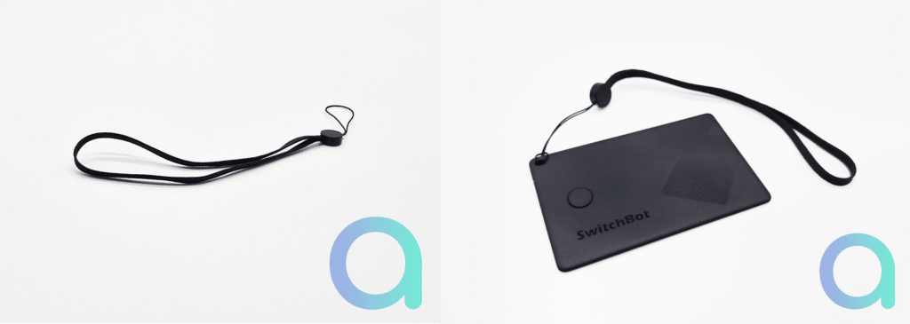 Avec la Wallet Finder Card de SwitchBot, une dragonne permettant de la fixer à un porte clé